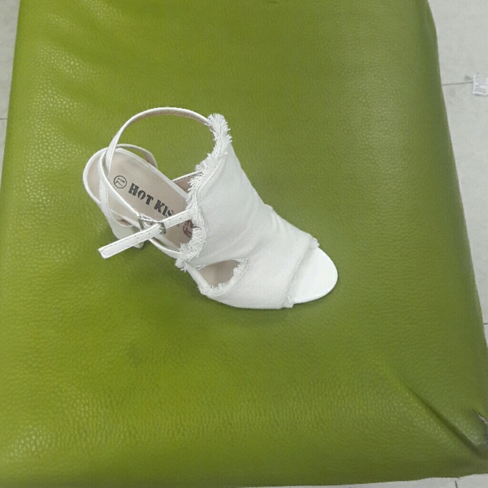 White denim sandals